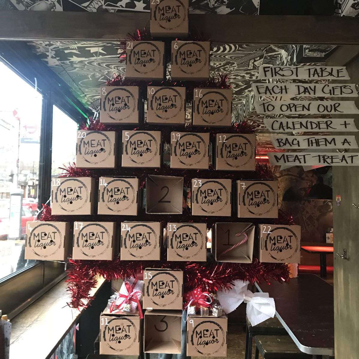Remember #eastdulwich, the first customer each day gets to open our advent calendar and bags themselves a MEAT treat 🎄