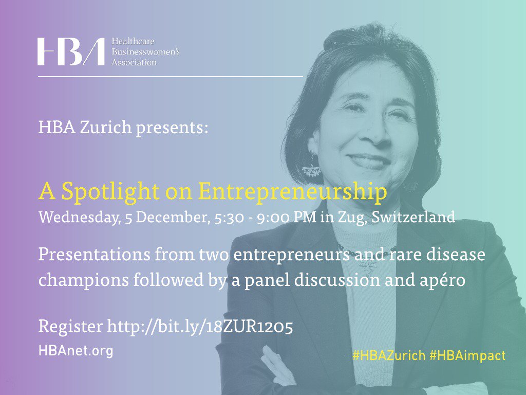 hbanet_eur's tweet photo. What do you think makes a successful entrepreneur? Join us for the Spotlight on Entrepreneurship with Dr Maryam Matar and Dr Frank Grossmann. HBA event hosted by Shire on 5 Dec 05:30 - 09:00 PM in Zug. Register now -https://t.co/sRtStt08up #HBAimpact #HBAZurich #entrepreneurship https://t.co/L8xIliDFOK