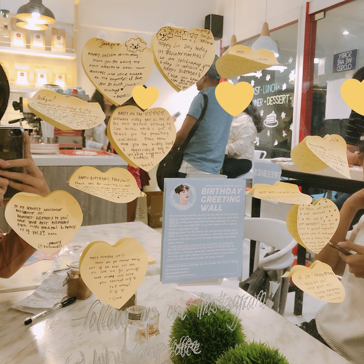 wintertimeJIN's tweet photo. PH ARMYs celebrated JIN's birthday yesterday! βοΈβοΈ
to our ethereal winter prince jin: happy birthday! you're the one we love in this world π @BTS_twt
π our love letters for jin: https://t.co/rmavsUbsBi
#WintertimeMNL
#HeartsForJinDay
#OurEpiphanyJin
#ShiningAndPreciousJin https://t.co/TRmeK6WWi4