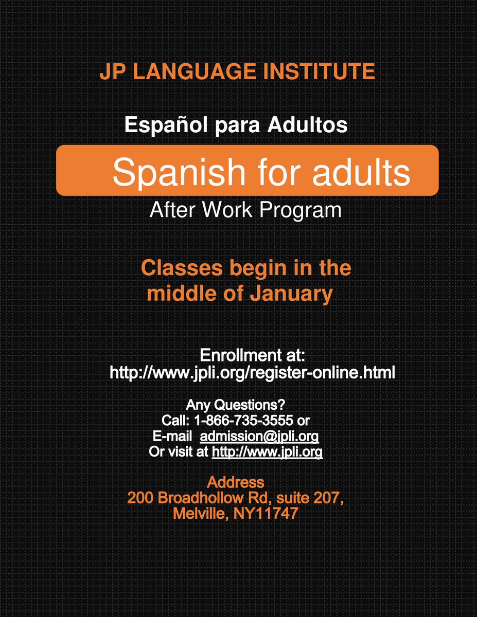 JPLIUSA's tweet photo. #learning #JPLanguage #classes #German #Spanish #Chinese #Japanese #Arabic #Spanish #French #Italian #Education #ForeignLanguage #afterwork #learning #afterworkprogram #afterworkclasses #adultlearning #adults #adultschool #adultprogram @http://www.jpli.org/register-online.html https://t.co/5HI5l7LhiS
