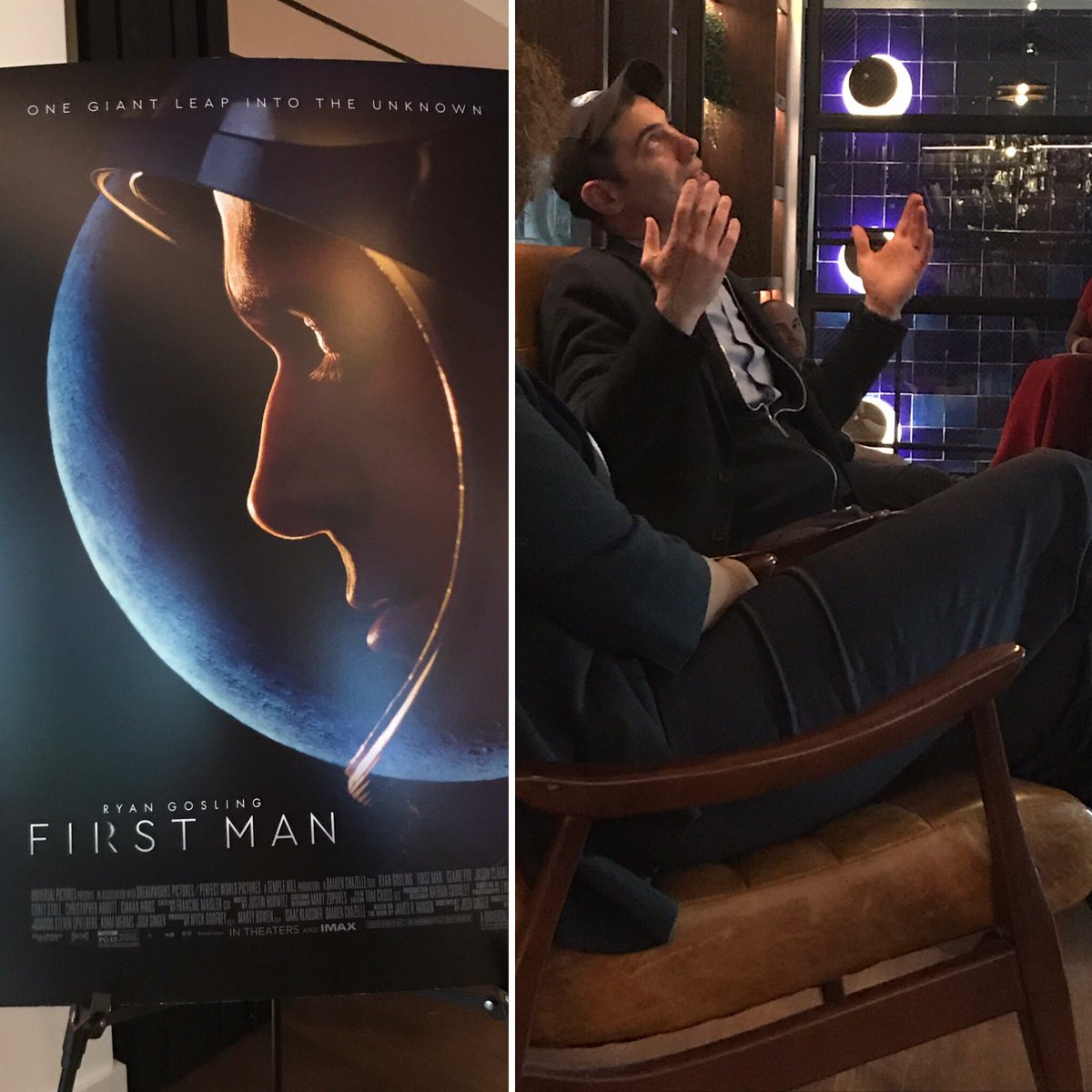 RosewinProds's tweet image. #ICYMI 💻🎥A very animated #Screenwriter Storyteller #JoshSinger discussing writing #FirstMan 🚀🌘🌎 with a roomful of #writers #WritersGuildOfAmerica #WGA #NeilArmstrong #DamienChazelle