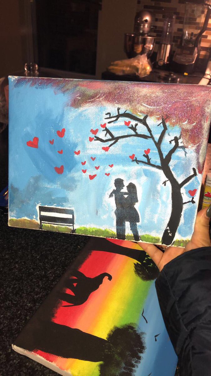 enaytee_'s tweet image. Abel and I had a paint n smoke date last night &amp;amp; look what he painted 🤧💞 #ManCrushEveryday #Dasmybaby