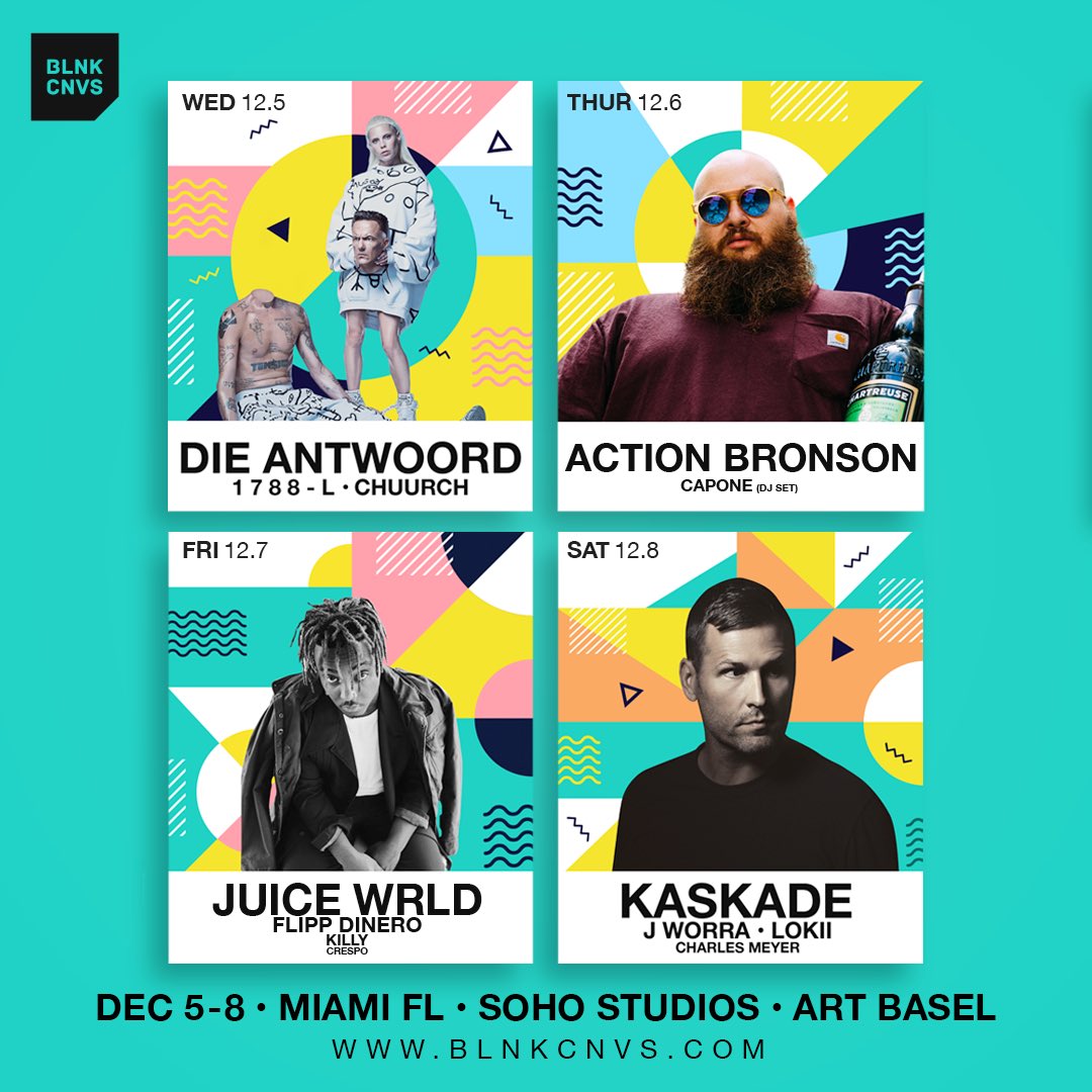 Blnkcnvspres's tweet photo. ART BASEL IS HERE! 
RT for a chance to win 2 tickets to any of our show this week! Tix >> https://t.co/wIxbEjxEtv 

Must be following us to win! 
Winners will be picked Wednesday https://t.co/iPvggHjiMH