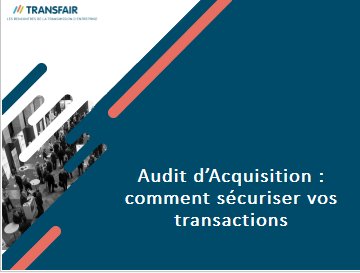FiduBeloeuvre's tweet photo. Nous animerons demain la conférence "Audit d'acquisition : comment sécuriser vos transactions" #Transfair2018 #Cabex https://t.co/7mGbZCxuVO