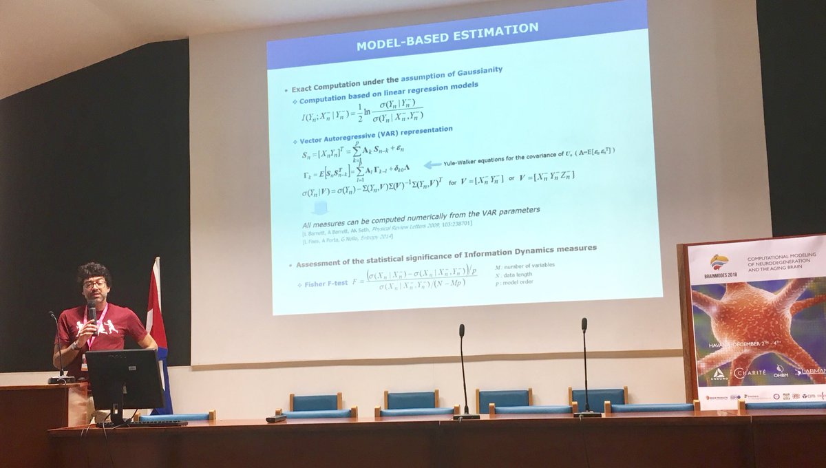 MAIN_Community's tweet photo. Daniele Marinazzo (@dan_marinazzo ) currently discussing multi scale partial information decomposition to measure higher-order interactions in Neuroimaging data at #Brainmodes2018 (Havana, 🇨🇺) #connectivity #neuroscience #networkscience #TrsansferEntropy #MultiscaleEntropy https://t.co/j9io6BcIhj