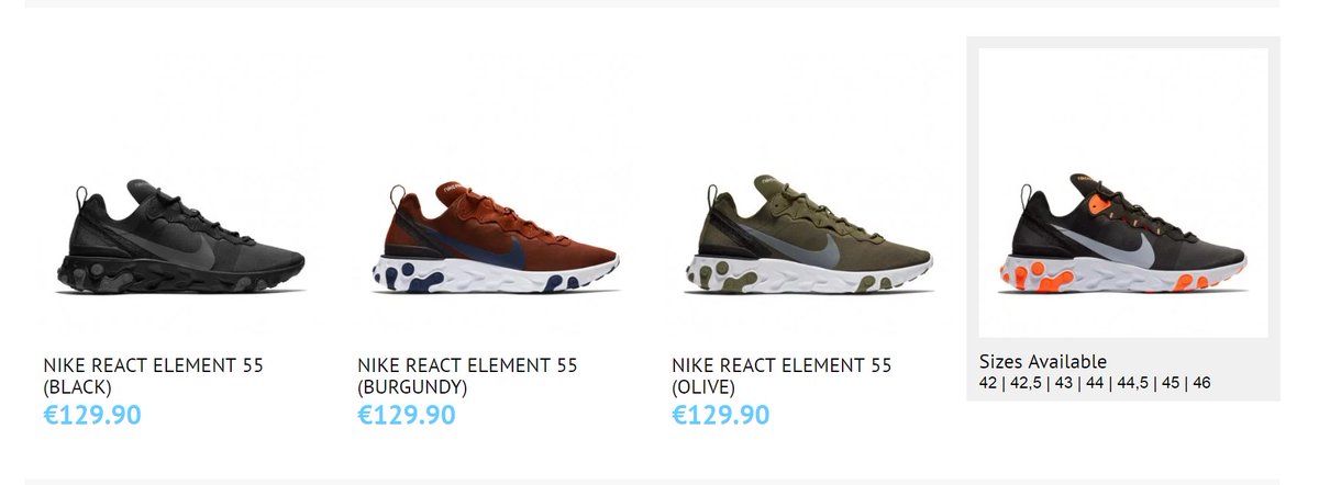 nike react element 55 burgundy