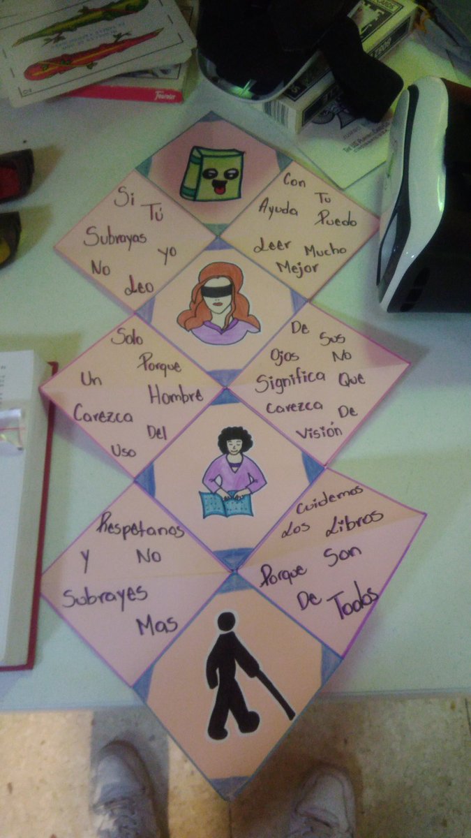 Una alumna del instituto #SanJuanDeLaCruz de Pozuelo de Alarcón ha hecho esta maravilla para la campaña #SiTúSubrayasYoNoLeo #DiaInternacionalDeLaDiscapacidad