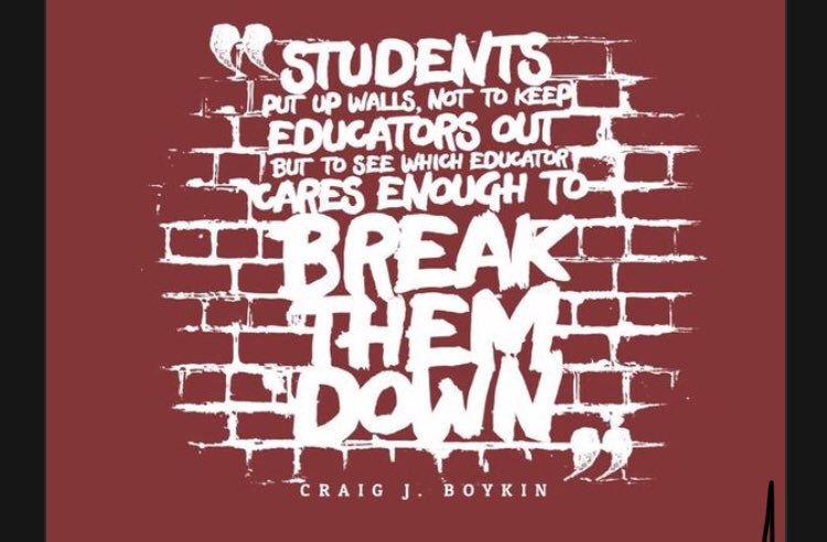 AngieFMorrison's tweet photo. “Kids put walls up because they’ve been let down so often; care enough to break them down.” @gedtophd #icareenough https://t.co/ieUM5QFmIM