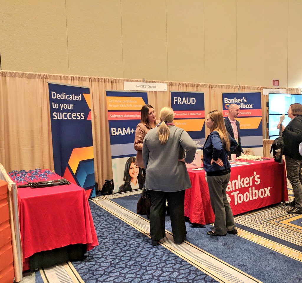 Are you at <a href="/ABABankers/">American Bankers Association</a> #ABAFinCrimes conference? Stop by our booth #708 in the marketplace and say hi! #AML #FinancialCrimes
