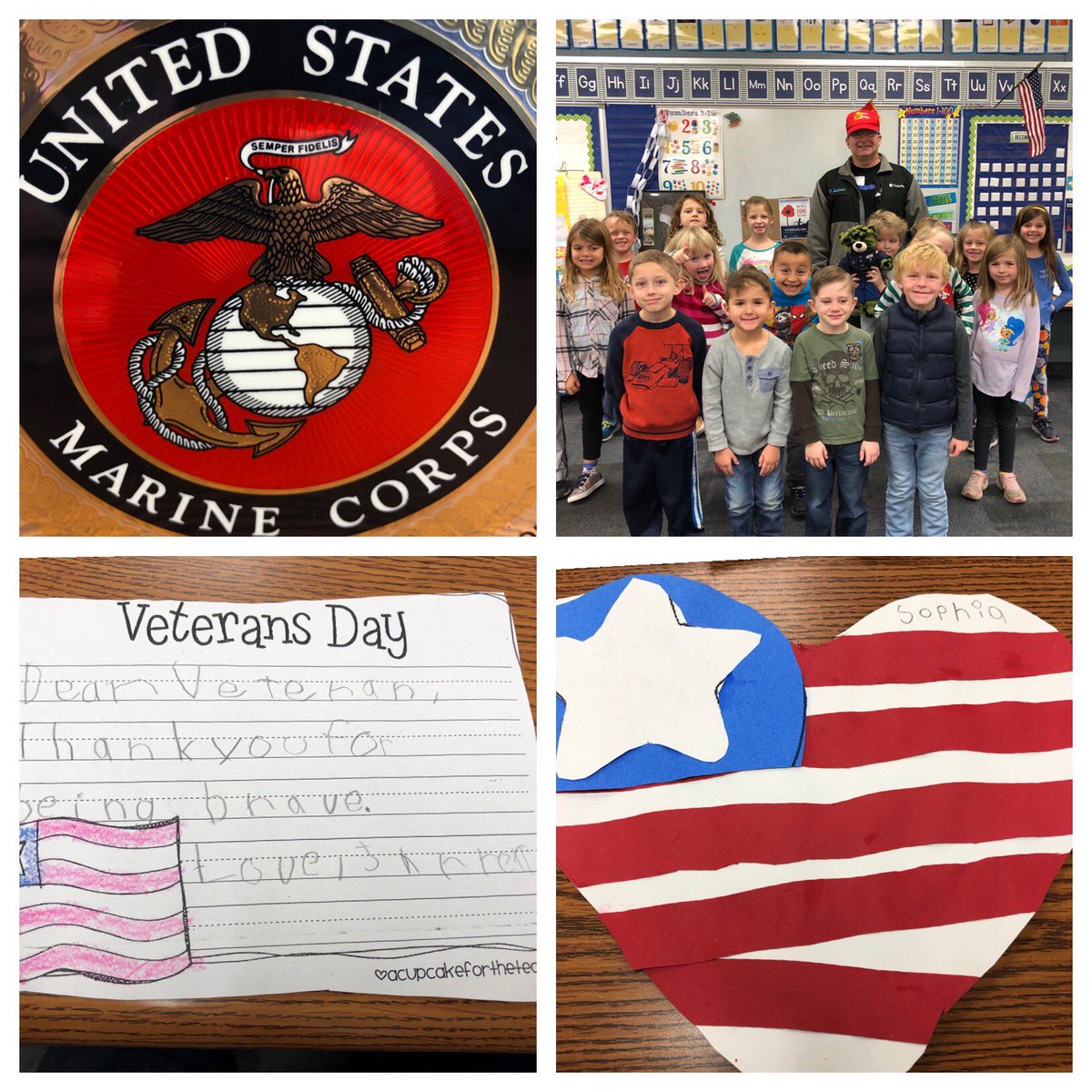 A little late, but still very important. We learned about Veterans Day from a Marine Corps veteran today. 🇺🇸 <a href="/theSMSD/">SM School District</a> <a href="/opc_pta/">OPC PTA</a>