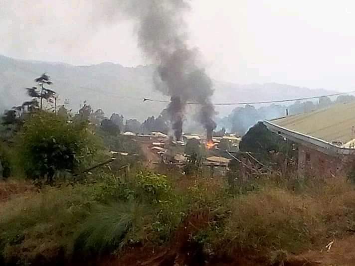 HebzibahD's tweet photo. The wizards continue to kill, destroy &amp; burn down our comties!These are same people who wanted host AFCON 2019.@EmmanuelMacron and #biya,ur criminals in uniform are doing what u asked them to do in #SouthernCameroons .BUT BE REST ASSURED THAT U MUST PACK OUT OF OUR LAND
#KUMBONOW https://t.co/P581LYqi6o