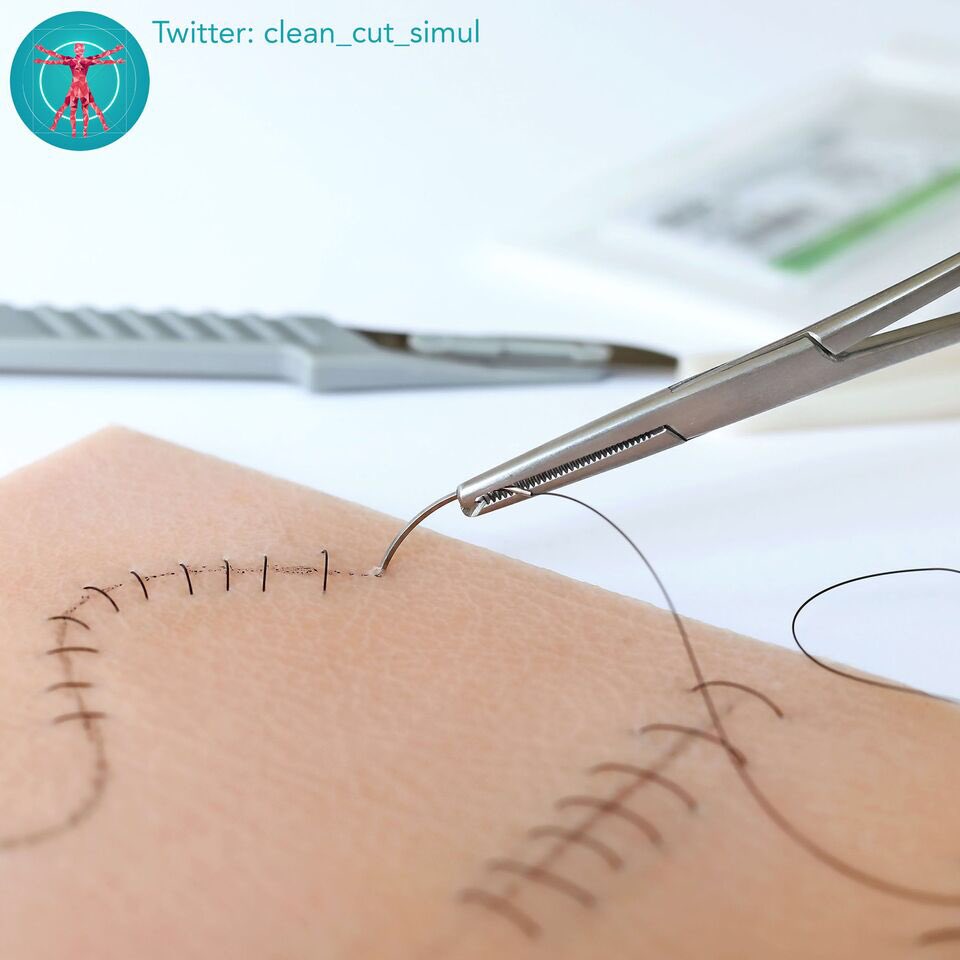 Clean_Cut_Simul's tweet photo. @basimk96 Heey Basim, we’re a Saudi Based Company whom makes Surgical Suture Kits, Comes fully equipped and ready to use, Ultra realistic Silicone pads with actual skin print, and a large surface with two pads. Retweet us and get a 30% Discount for you and your best friend https://t.co/S9fTwFr9Jf