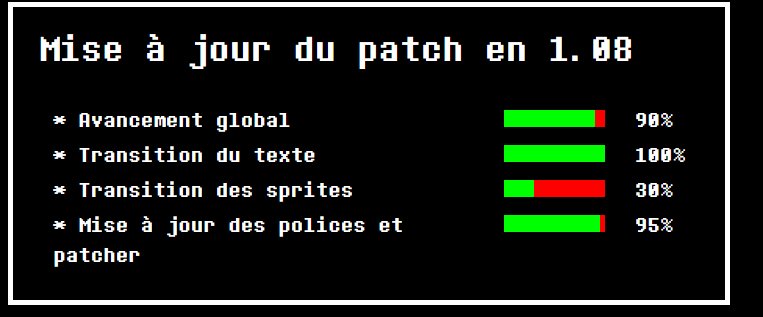 UndertaleFR's tweet image. Hello, l'avancement a été mis à jour ! Tout est au point niveau implémentation des accents et fonctionnement du patcher. A noter que la version japonaise sera toujours disponible après le patch. On vise la fin de cette semaine pour une première release.