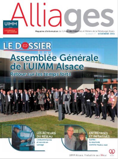 Le nouveau magazine d'information de l'UIMM Alsace est en ligne ! N'hésitez pas à le consulter : uimm-alsace.fr/fr/articles.php #FabriqueAvenir