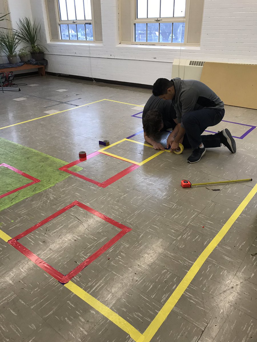 Laying out <a href="/VEXRobotics/">VEX Robotics</a> Turning Point field <a href="/WestdaleSS/">Westdale Secondary</a>! <a href="/RoboticsHWDSB/">Robotics@HWDSB</a>