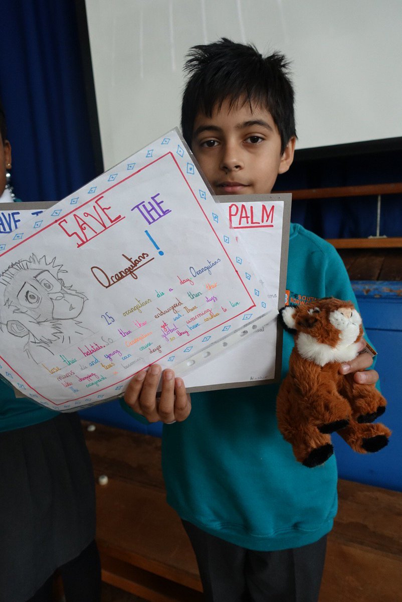 SouthNorwoodTPA's tweet photo. Congratulations to the 7 children whose @IcelandFoods work has been chosen to be sent to @10DowningStreet to protest against #palmoil and #deforestation #nurture #persevere #succeed https://t.co/Ou14935wEc