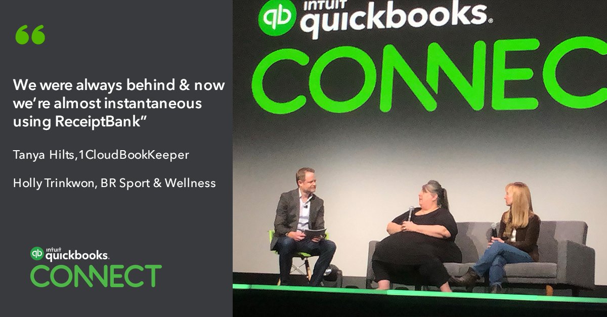 Earlier in the morning <a href="/szandbergen/">Scott Zandbergen</a> spoke with 2018 #QBFirmofTheFuture winner Tanya Hilts from @1CloudBookkeepr &amp; her client <a href="/HollyTrinkwon/">BR Sport & Wellness</a> on how <a href="/ReceiptBank/">RB</a> helps her business 🚀