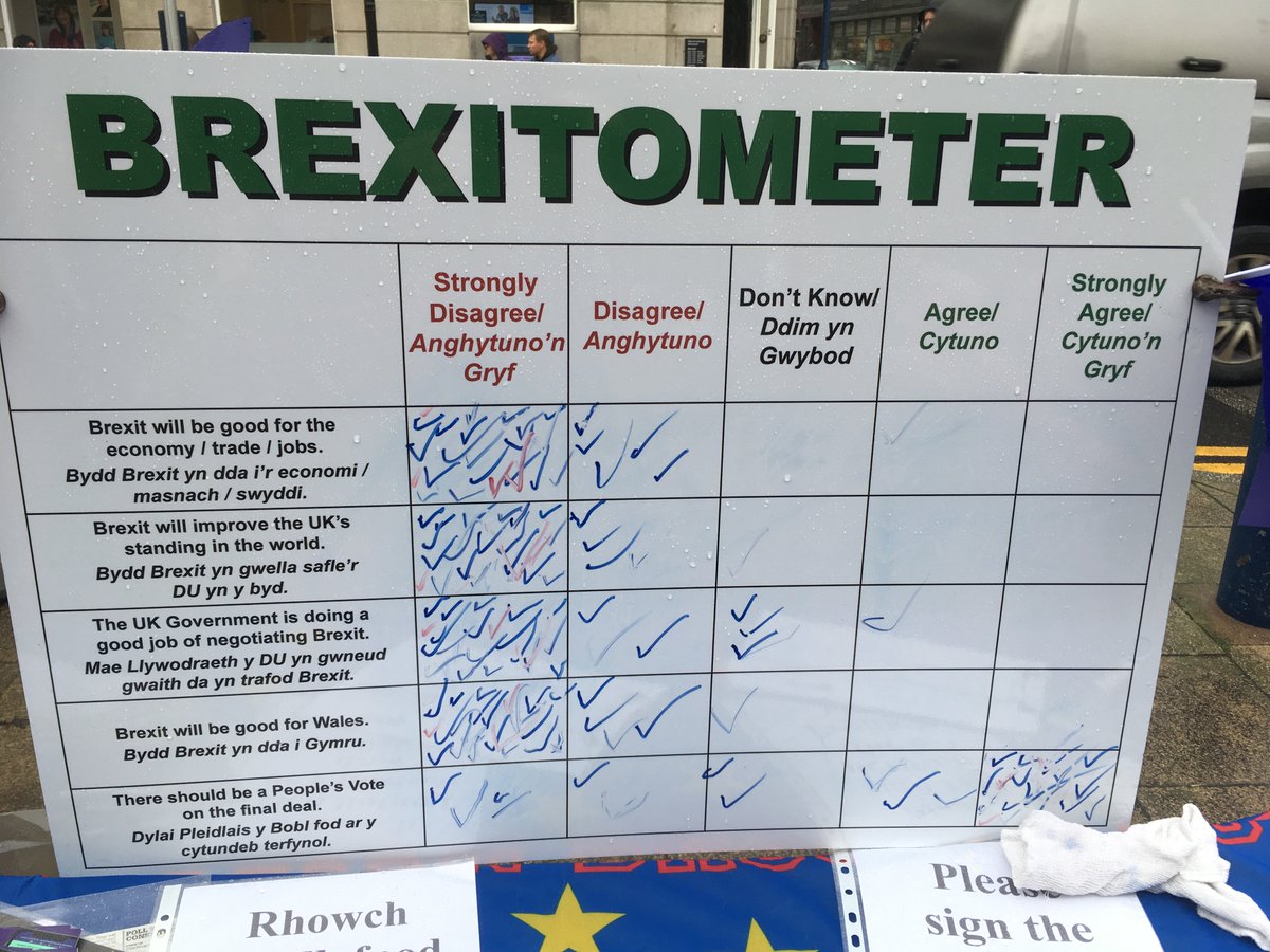 Diwrnod gwlyb ond llwyddianus efo Brexitometer <a href="/brexitometerhq/">brexitometerhq</a> yn Aberystwyth yn galw am #PeoplesVote - A soggy but succesful day with <a href="/Ceredigion4EU/">Ceredigion For Europe - Ceredigion dros Ewrop</a> calling for a #PeoplesVote #Aberystwyth #Ceredigion #BrexitChaos