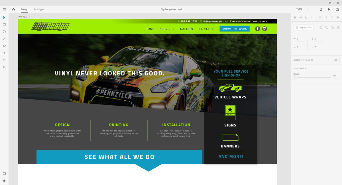 Promofuse's tweet image. Working on a new site for a local sign shop!

#lubbockwebdesign #webdesign #signshop #websites #designinspiration