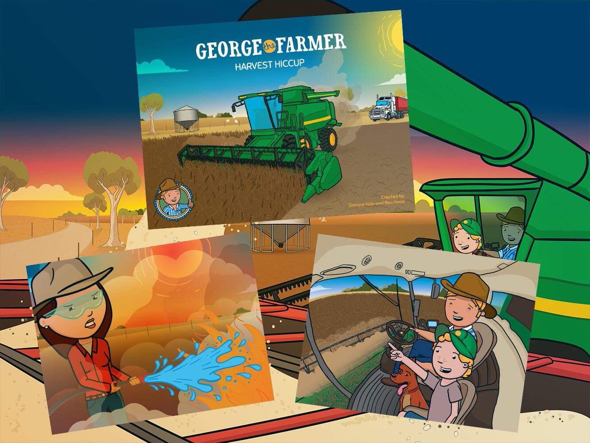 GeorgeFarmerAU's tweet image. Mate, my latest book #HarvestHiccup is due to hit the shelves next Monday and I’m super excited! With harvest underway across Australia at the moment, the timing is perfect. Grab the next book in my ripper collection!  👉🏻 ow.ly/NF2m30mQ9pE

#georgethefarmer #aussieag