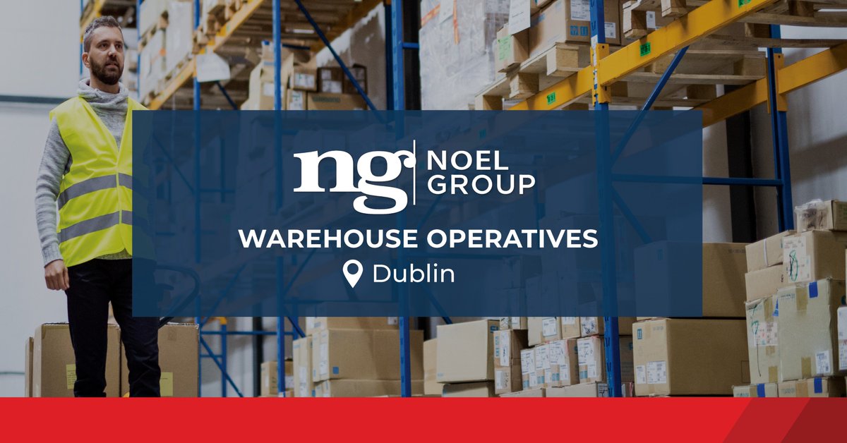 NoelGroup_'s tweet photo. #Warehouse #Operatives required for various warehouses across North and South #Dublin! Learn more and apply today: 👉 https://t.co/m4qLF8O1RA
#job #jobfairy #dublin #jobs https://t.co/76jXjQebjw