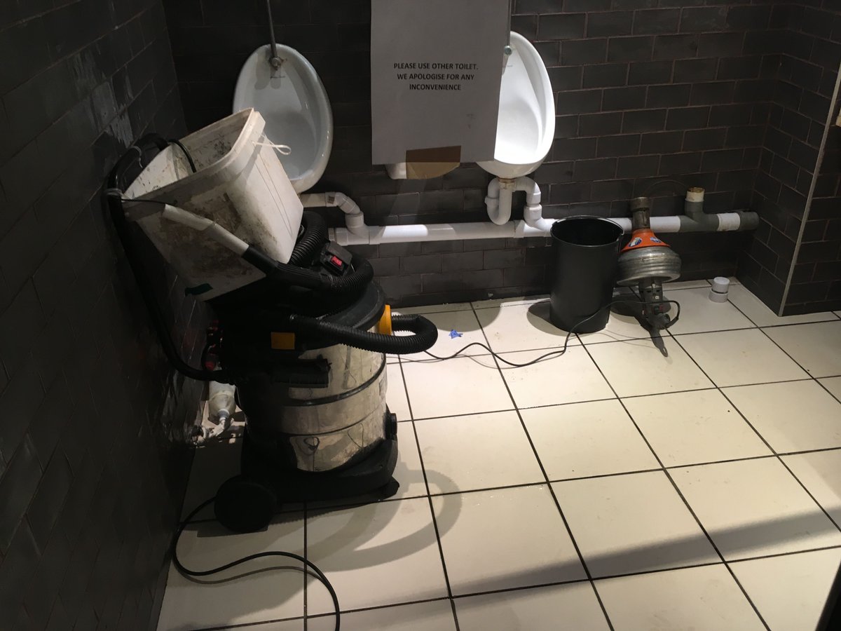 hydrocleansing's tweet photo. A complete descale and clean up was done to unblock these urinals. Our engineers cleaned and tested the urinals leaving the toilet in brilliant condition. #JobDone #BlockedToilets #BlockedUrinals #descale #Limescale #ScaleBuildup https://t.co/y5p7zkQAoU