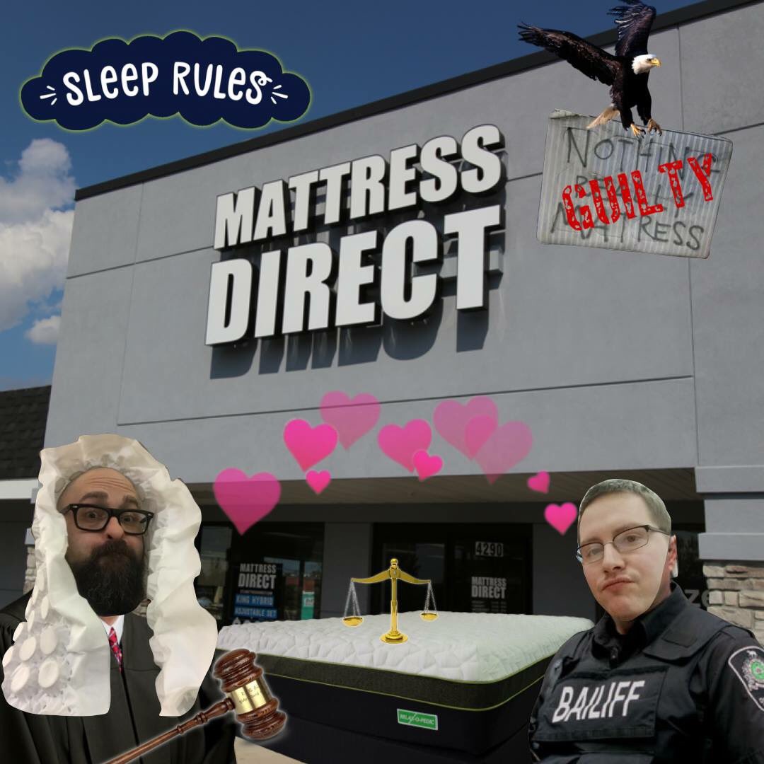 hxcsean's tweet photo. Bailiff Andrew and Judge Bedd are at The Court of Better Sleep™️ (@stlmattress Outlet) till 8pm seeing that #SleepJustice is being served and that you drop off at least 2 canned goods for @1057thePoint @RizzShow Food Drive for @OPFoodSearch
#SleepRules
#LocalSupportsLocal https://t.co/lJUTAL9MXp