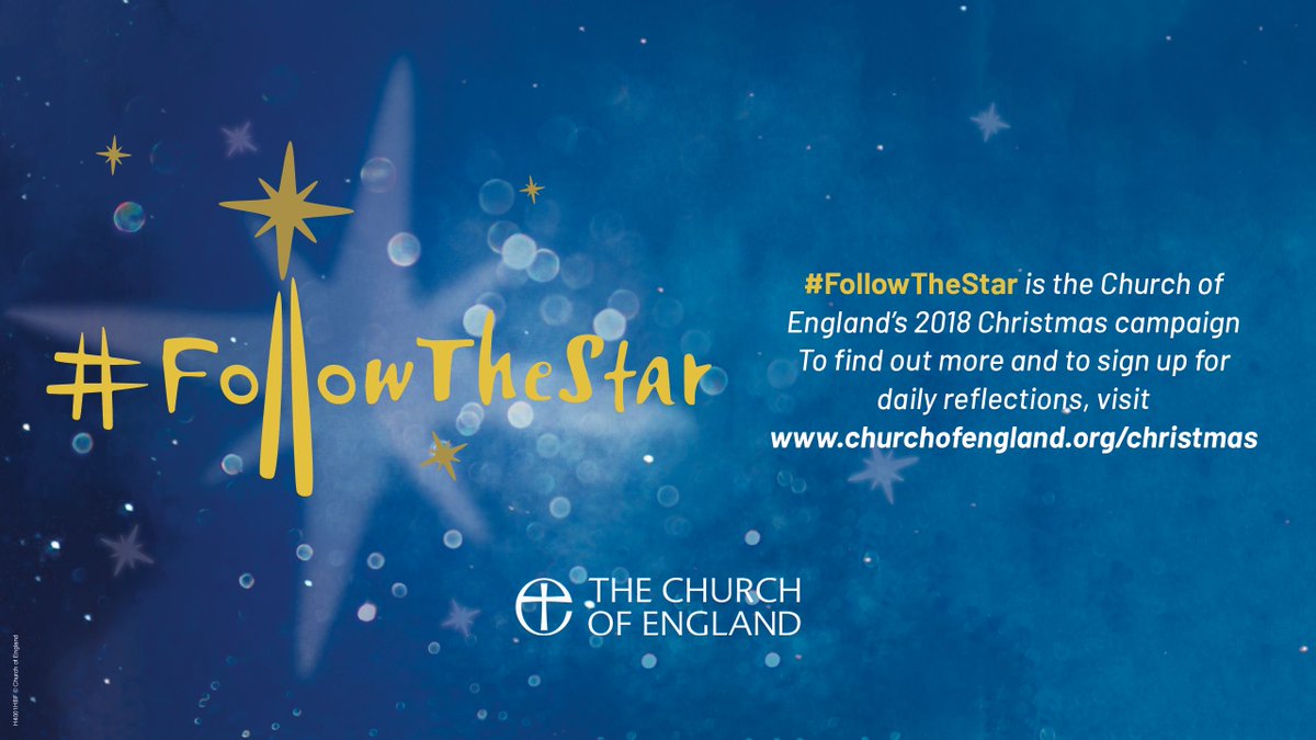 #FollowTheStar is the Church of England's 2018 Christmas campaign. Find out more by signing up for daily reflections.

churchofengland.org/followthestar