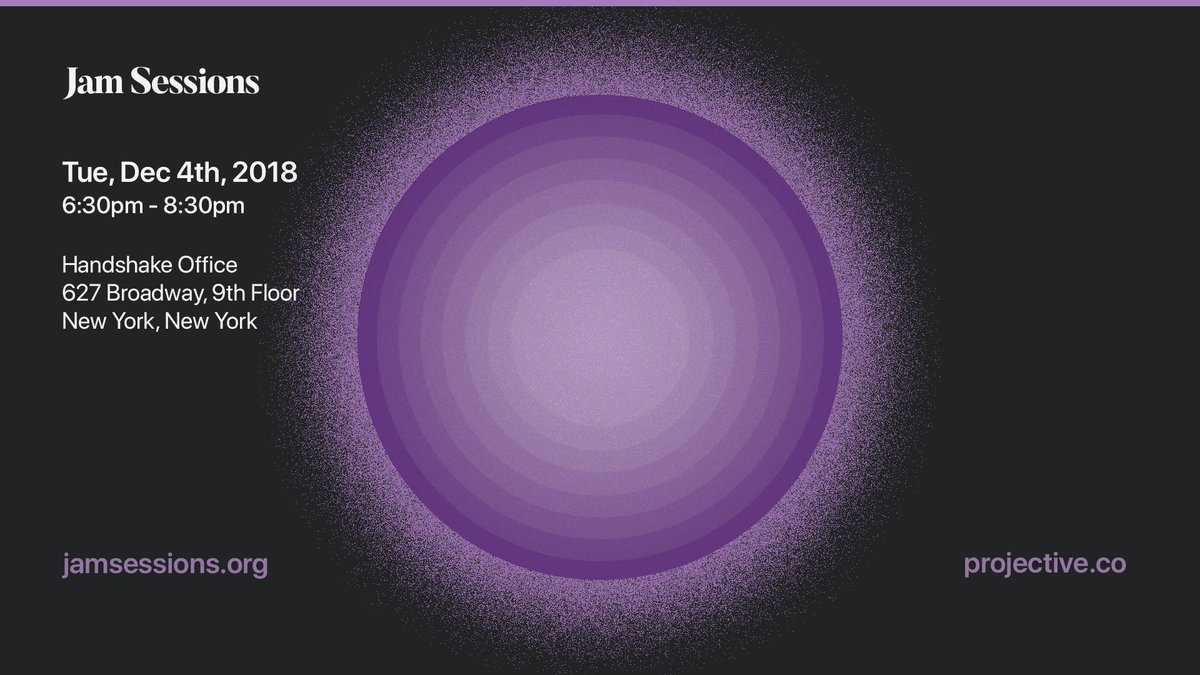 ryanhefner's tweet image. Getting stoked for tomorrow’s @jamsessionsgo meetup. Come and share what you’ve been working on!

RSVP 👉 jam.sh/dec2018