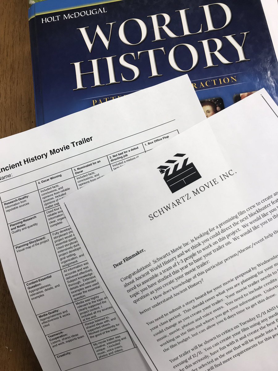 Thanks <a href="/maradrill/">Mara Drill</a> for the movie trailer idea! Watching JoJo’s 2nd gr. trailer inspired me for 11th grade Ancient World History!