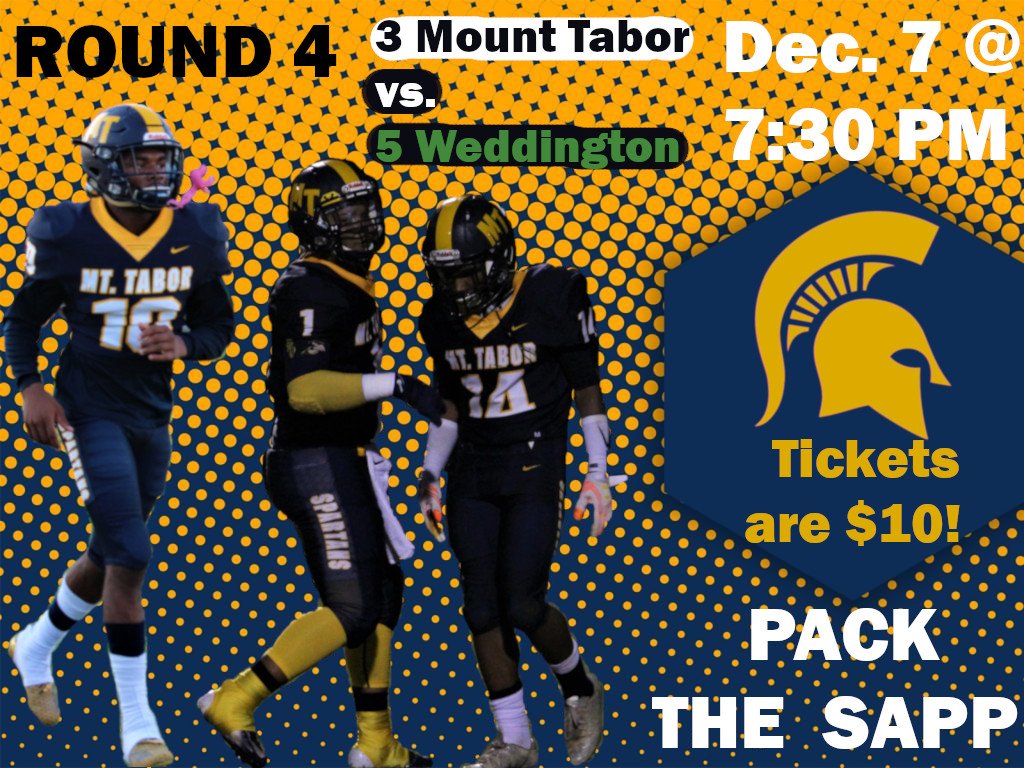 MTSportsMktg's tweet photo. Pack. The. Sapp. Round 4 is here!

@Tabor_City @GameofInchesHS @TaborFootball @taborstuco https://t.co/QL2kNVNbKs