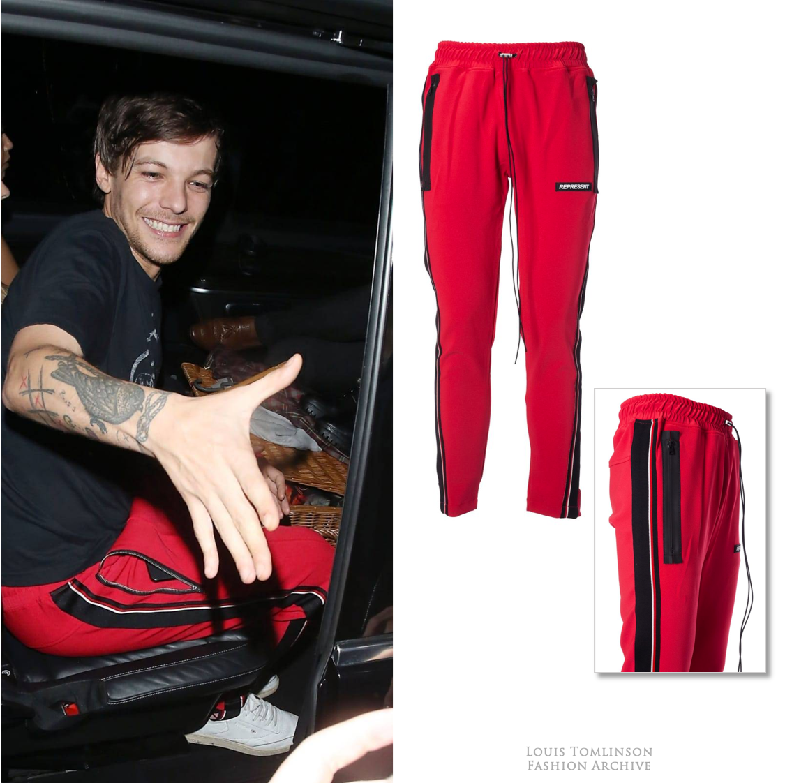 pants, louis, adidas, black, grey, louis tomlinson - Wheretoget