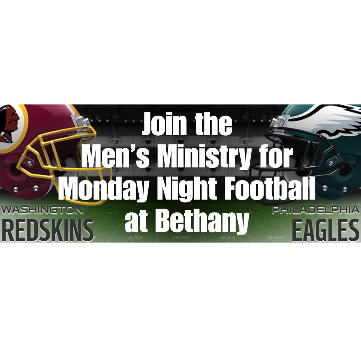 BethanyBaptist4's tweet photo. Kickoff is at 8:15 meet us at Bethany! #MensMinistry #Fellowship #IronSharpensIron #MondayNightFootball #experienceBethany https://t.co/hiHBSramXi