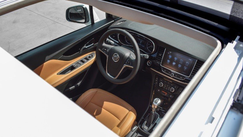 biggscadillac's tweet photo. Birds eye view of the heated steering wheel and seats available in the #BuickEncore. https://t.co/KOouOdtu14