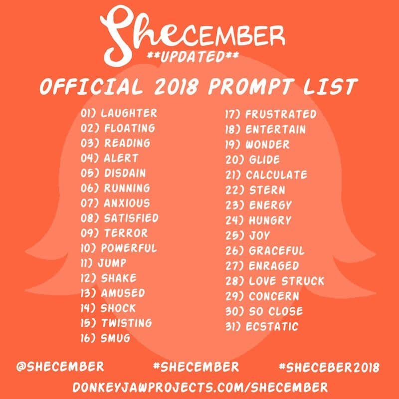 MediaTutorKaty's tweet photo. I know we are a couple of days in but as I have a few students who like to take part in art challenges I thought I’d post this. #shecember #shecember2018 @SHEcember https://t.co/4mADghHrnQ