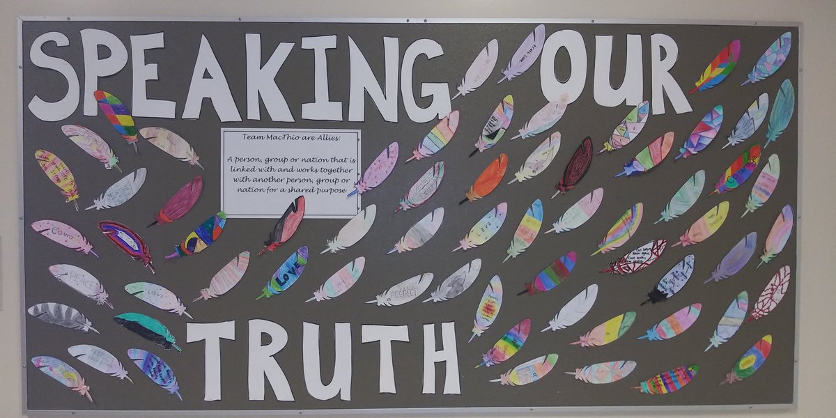 MorgenMacdonald's tweet photo. #TeamMacThio learning what it means to be a Truth &amp; Reconciliation Ally. We are exploring #speakingourtruth by @ltldrum to learn &amp; grow as a community. #83learns #truthandrec @shuswapmiddles https://t.co/sZAp5gF8G1