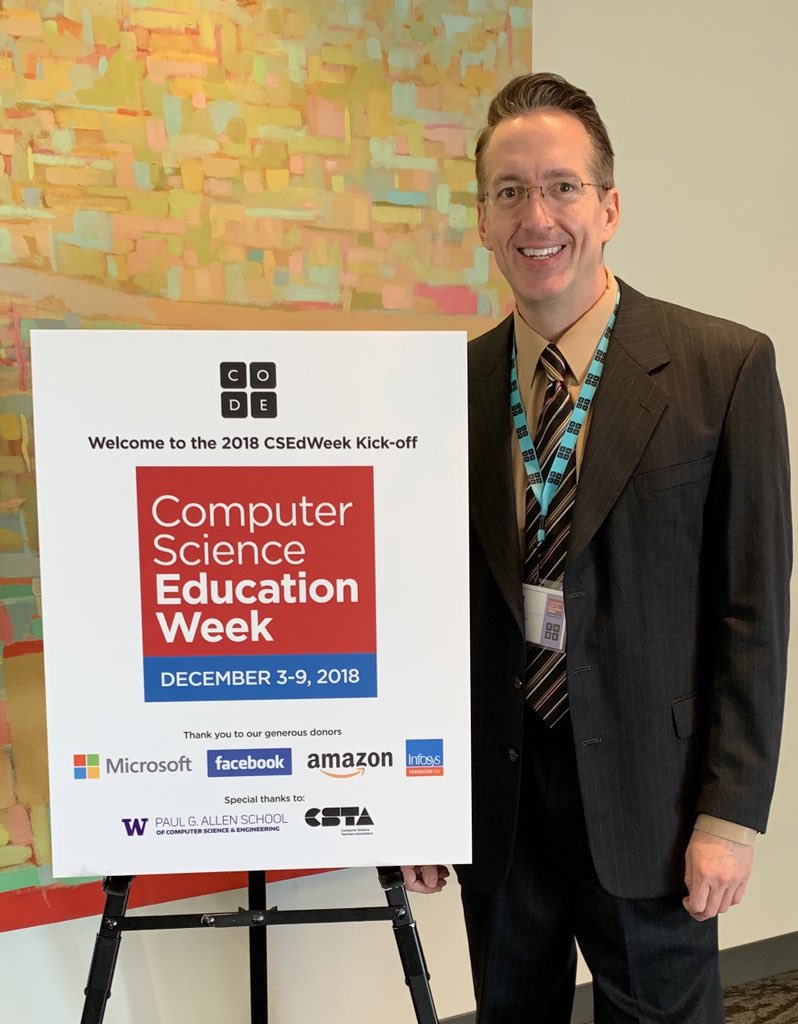 ksteen's tweet image. Happy Computer Science Education Week! So excited and honored to be accepting the Champion of CS District Award on behalf of @LPSorg today! Thank you @codeorg and @csteachersorg @hadip #LPScompsci