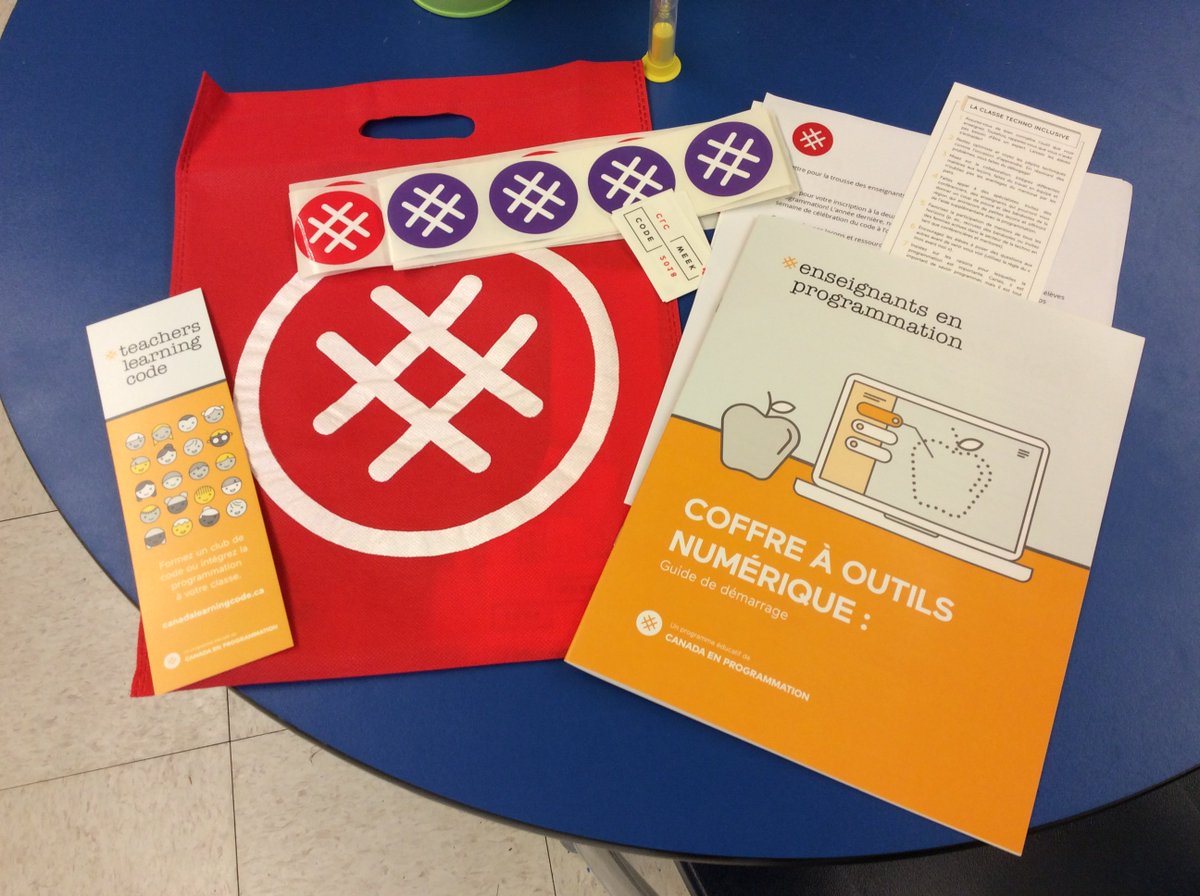 mme_josee's tweet image. J'ai reçu ma trousse! Merci! @learningcode #clcCodeWeek #clcweek2018
#canadalearningcode #enseignantsenprogrammation