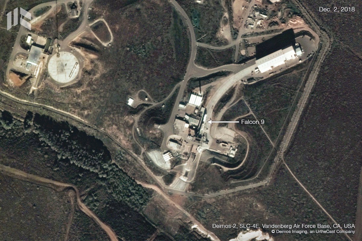 EarthDailyA's tweet image. #DEIMOS2 eyed #Falcon9 yesterday, Dec. 2, at @SpaceX’s West Coast launch pad at Vandenberg Air Force! Best of luck for today&apos;s launch!