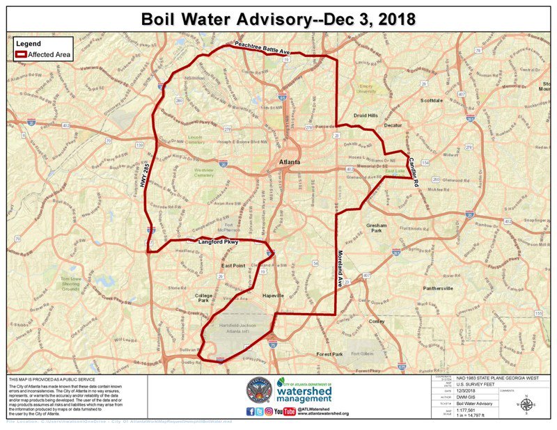 Atlanta Boil Water Advisory Map Maping Resources