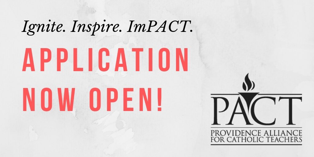 The #PACT application is now open! Apply today to join our #PACT19 cohort! pact.providence.edu/application-ad… | @providencecol