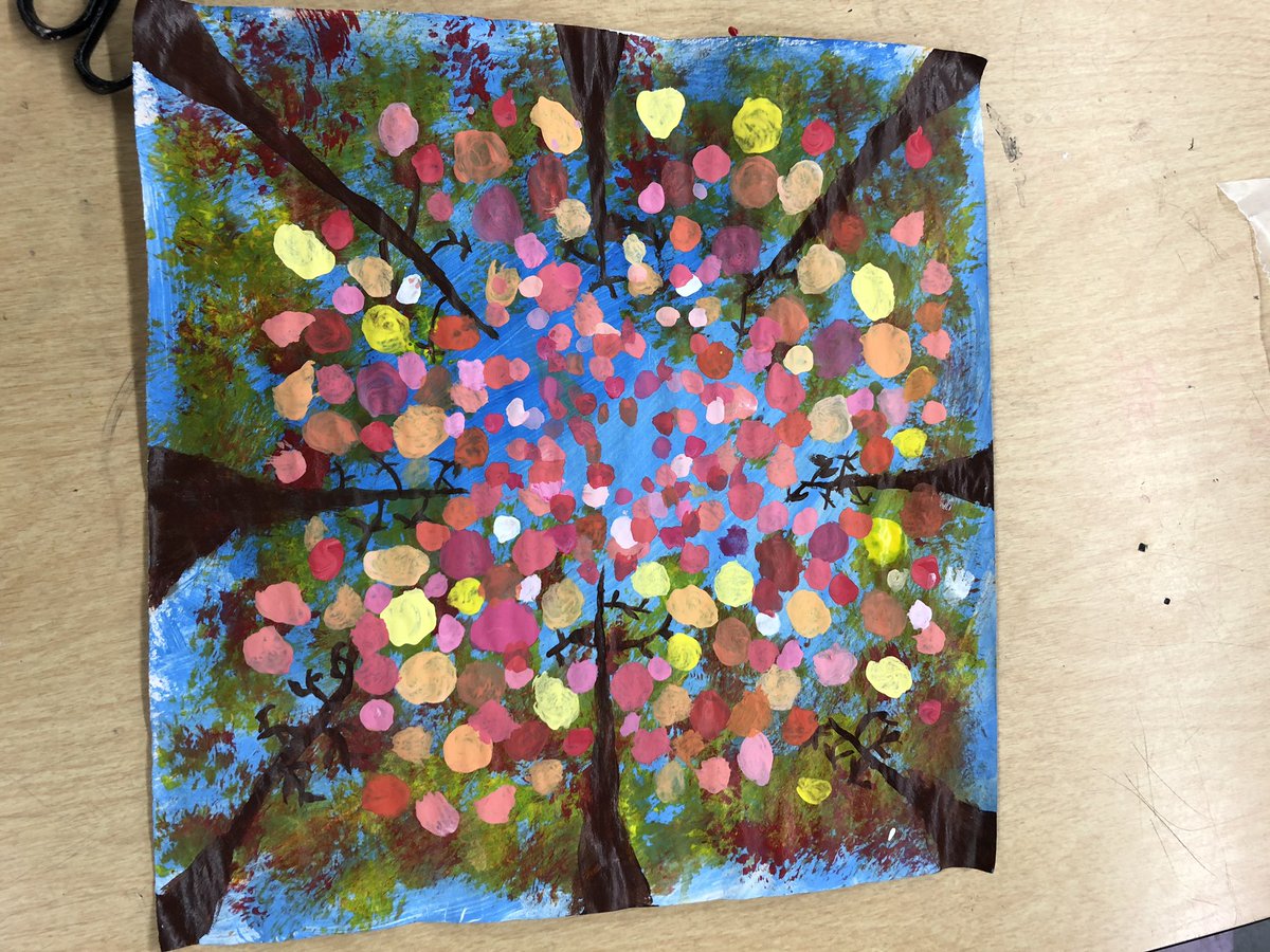 DmsSmarties's tweet photo. 7th grade art worms eye view painting are out of this world!!! Love the effort and the “lightbulb moments” that happened during this experience. #MUSTbesuccesful #dmsart #weareDMS #middleschoolart #painting #lovemystudents https://t.co/Uwk6hoyFyd