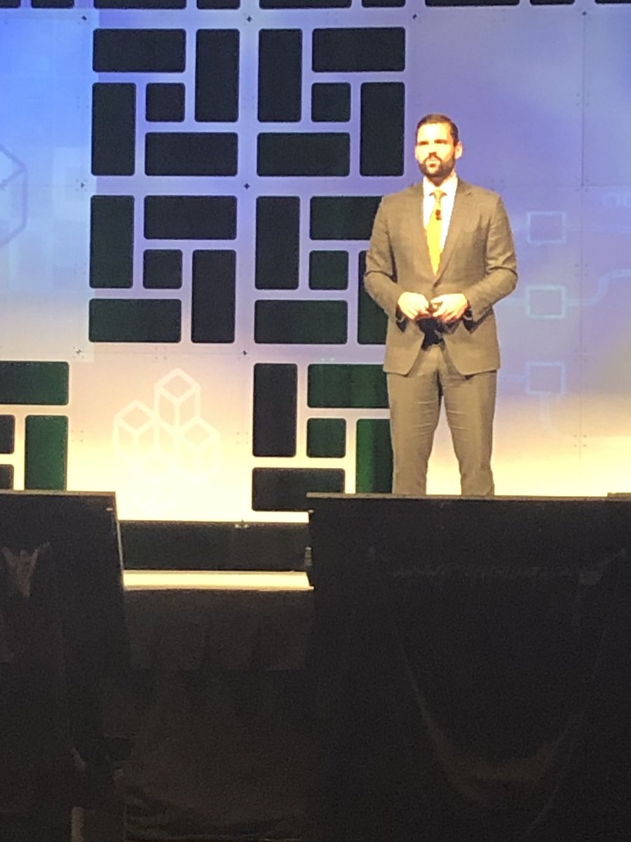 LauraSteinbrink's tweet photo. “We can’t have an internet of things without an internet of value,” said @alextapscott 
#blocklandCLE18
@Brilliency https://t.co/a7WizdKWi2