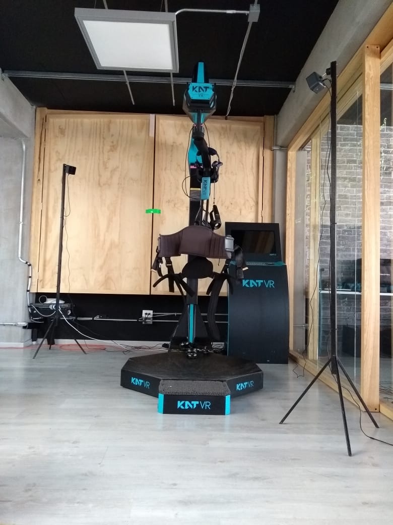 XrTales's tweet photo. This is how we start our week today! 
Brand new Kat Walk, the World's leading VR ODT (Omni-directional Treadmill) now with us! #KatWalk #KatVR #VR #XrTales #ImmersiveExperiences #OneStepCloserToReality https://t.co/L9DHTFC0T1