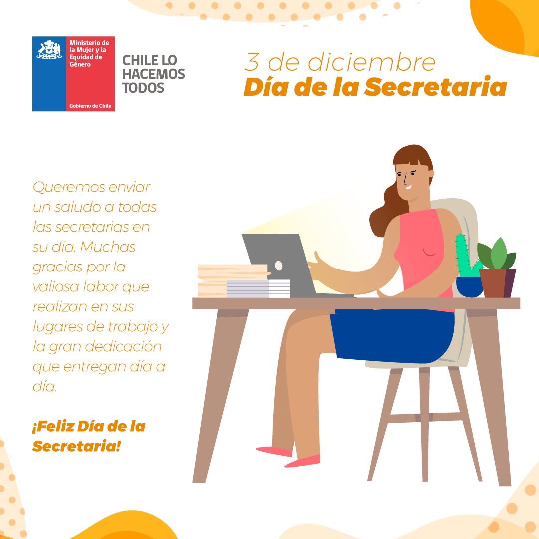 Un abrazo gigante a todas las secretarias/os en su día! Momento para reconocer todo el esfuerzo, dedicación y amor que ponen en sus tareas! Muchas gracias por ayudar a construir un mejor futuro, somos equipo y tengan por seguro que sin su ayuda no podríamos.. #ChileLoHacemosTodos