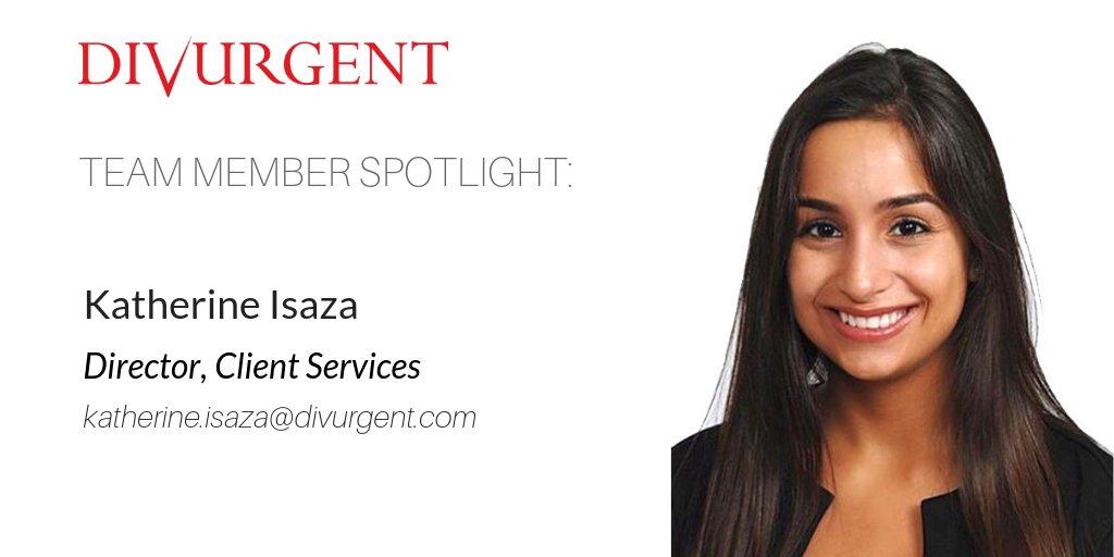 DIVURGENT Twitter: "It's Monday! to #meettheteam - please say hello to one of our newest Client Services team members, Katherine Isaza! Learn more about what makes Kat so great