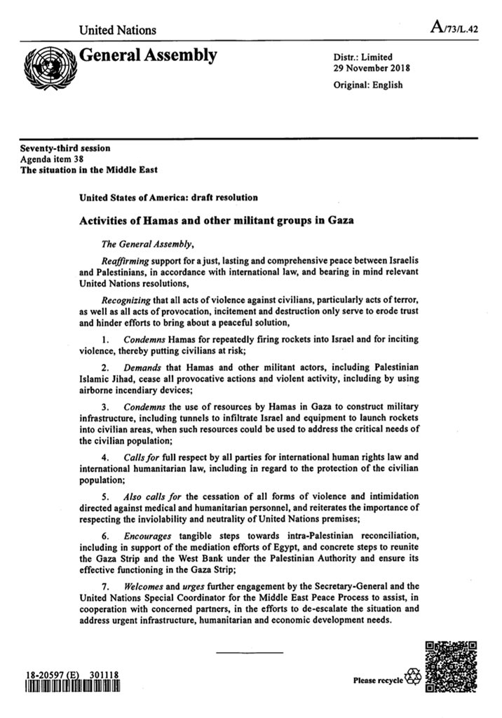 Mohannad_Aklouk's tweet photo. #US is putting all pressure, carrots and sticks, on #UN #member_states to #vote in favor of this biased and imbalanced #resolution this Thursday in #UNGA. What about the #root_causes of the #conflict, #two_state_solution, & #Israeli #violates & #aggression!! https://t.co/77jgb0bNDF