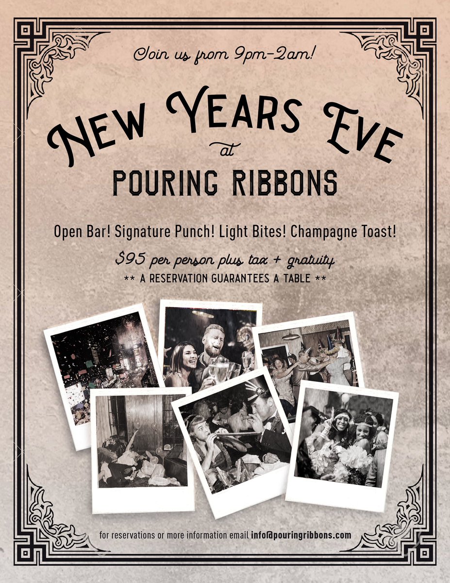 NYE <a href="/PouringRibbons/">Pouring Ribbons</a>   Let us help you celebrate 2019.