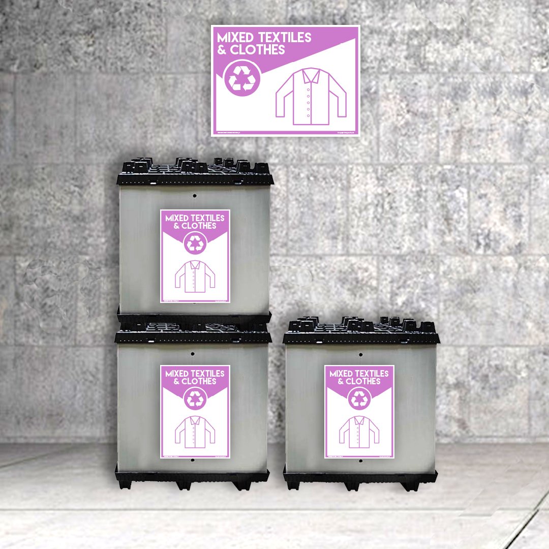 Check out the Corpak. A lightweight, stackable, collapsible and washable storage solution. Great for #recycling of textiles and clothing, which generally need to be stored in-between seasons. A low cost and convenient storage and handling solution. Visit: zurl.co/d81b