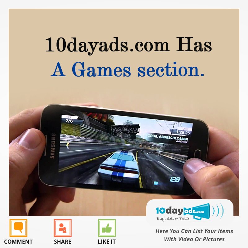 tendayads's tweet photo. Looking for the video games to play? Or sell off your old games and get new ones online at https://t.co/0hjjd1uYIt

#10dayads #OnlineVideoAds #VideoGames #VideoAds #Games #OnlineAdvertising #LocalClassifieds #ClassifiedWebsites #BuySellTradeWebsites https://t.co/nJhlSbz0xB